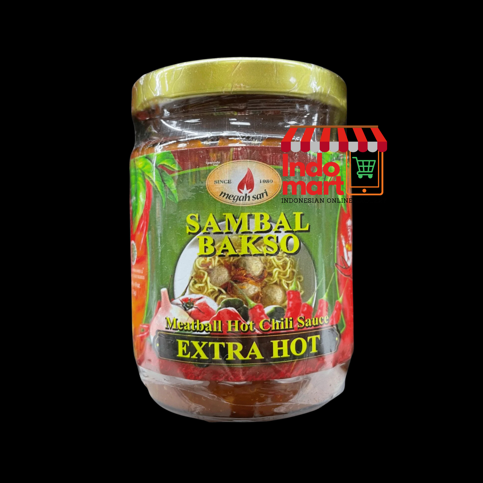 MEGAH SARI Sambal Bakso Extra Hot / Chili Sauce for Meatball Soup Extra Hot 8.82oz (Copy)