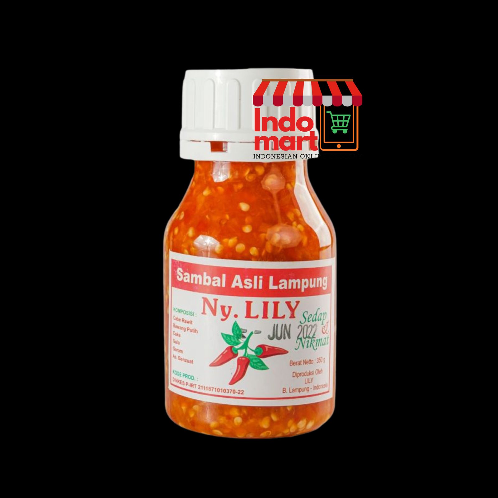 Ny. LILY Sambal Lampung / Lampung Style Chili Sauce 350g