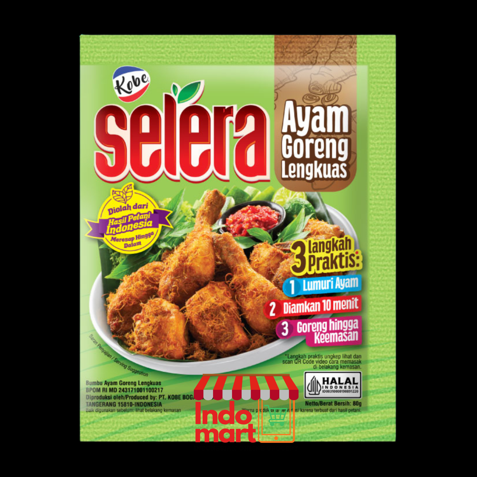 KOBE Selera Ayam Goreng Lengkuas / Lemongrass Fried Chicken Mix 80g