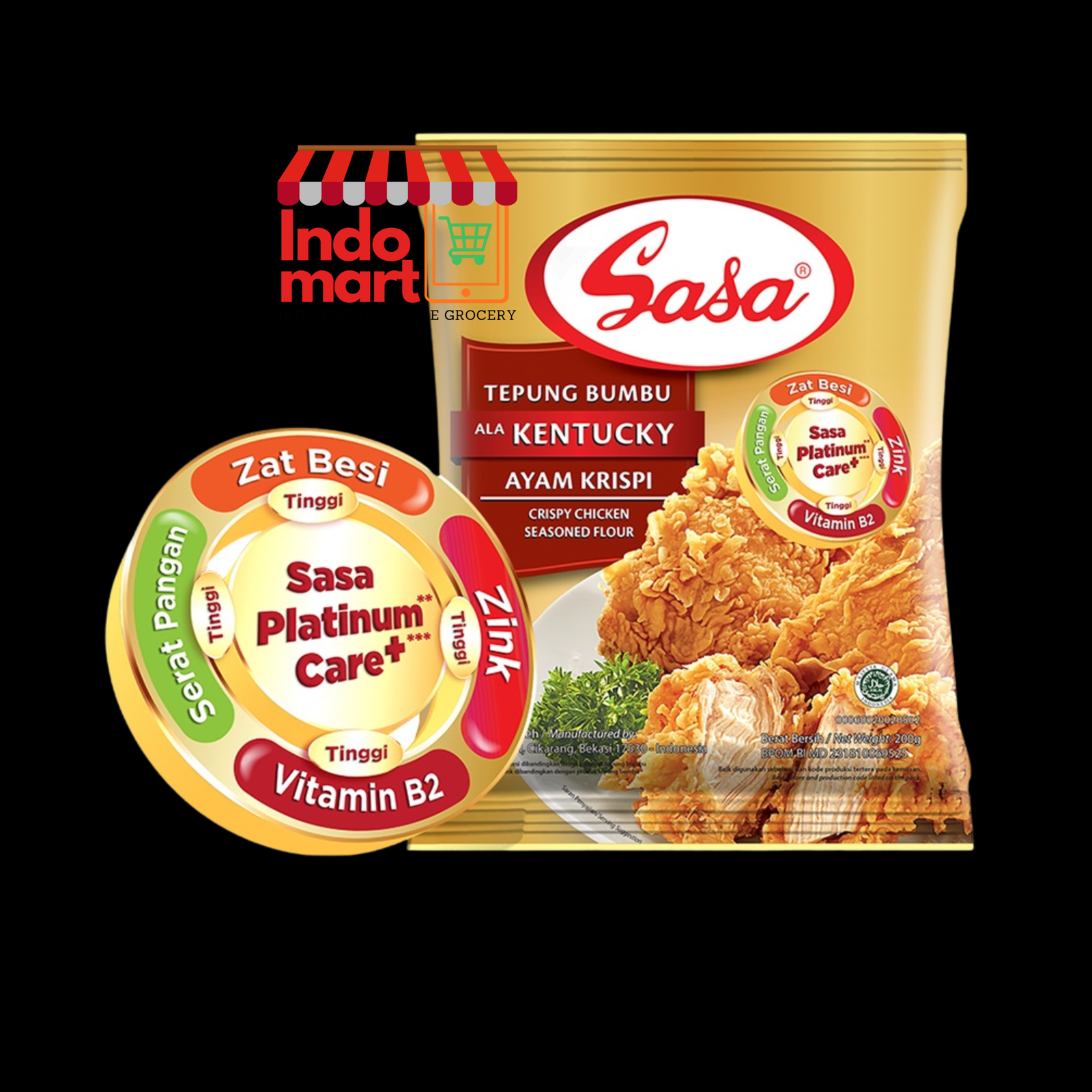 SASA Tepung Bumbu Ayam Kentucky / Fried Chicken Coating Premix Flour 7.9oz